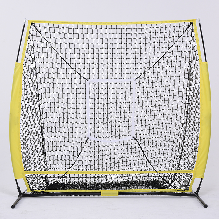 Baseball practice net with target