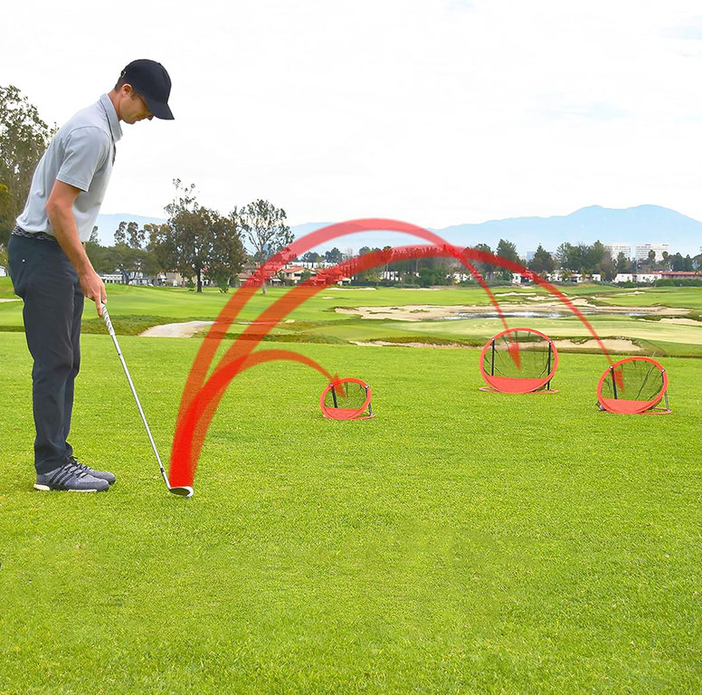 Pop up golf chipping net