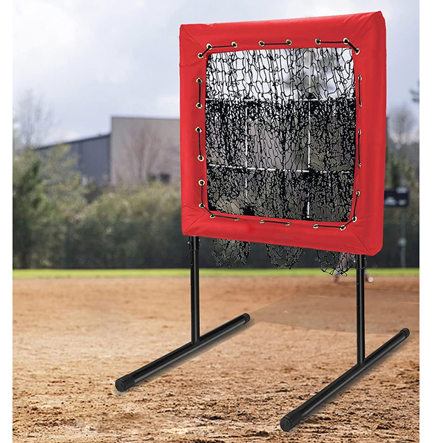Baseball pitching net with pockets