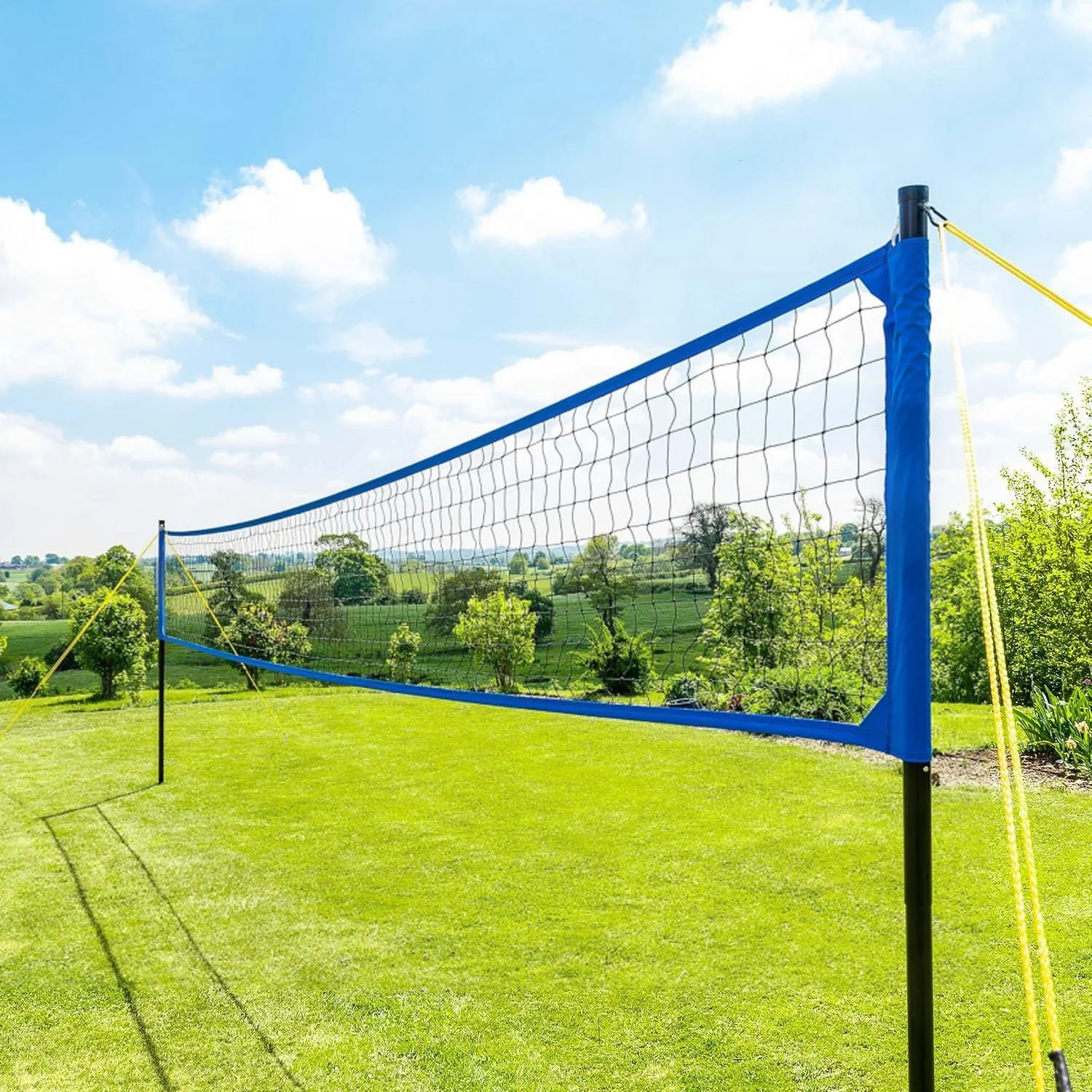 Portable volleyball net